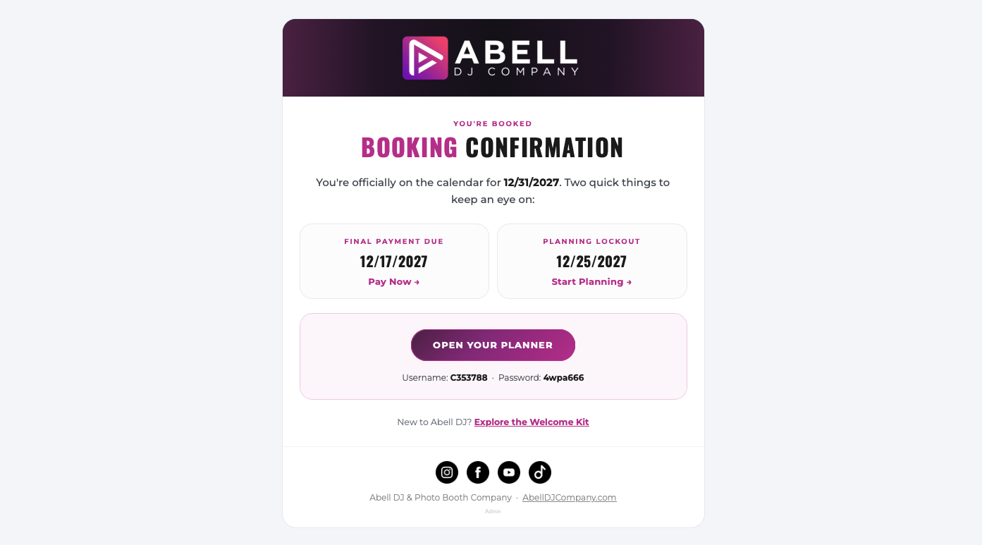 DJ Event Planner Advanced Email Template Pack screenshot 7