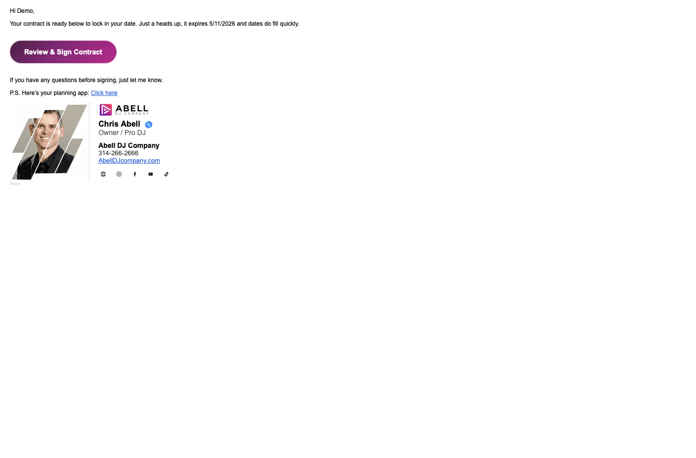 DJ Event Planner Advanced Email Template Pack screenshot 6