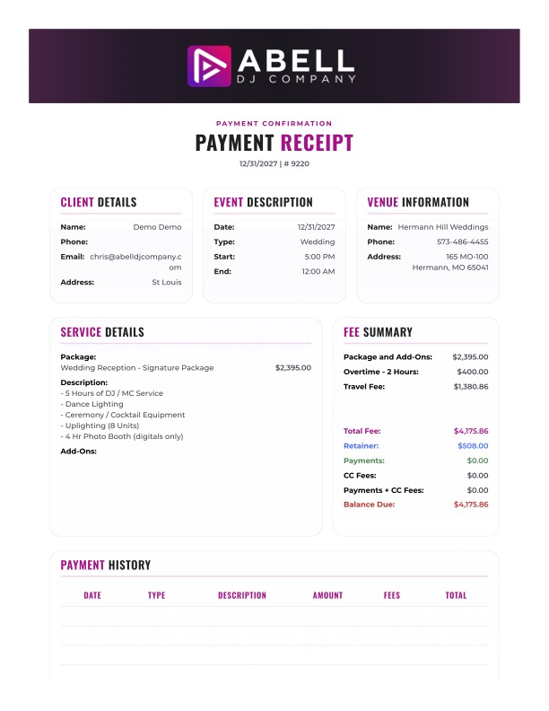 DJ Event Planner DJEP Premium HTML Document Pack screenshot 5