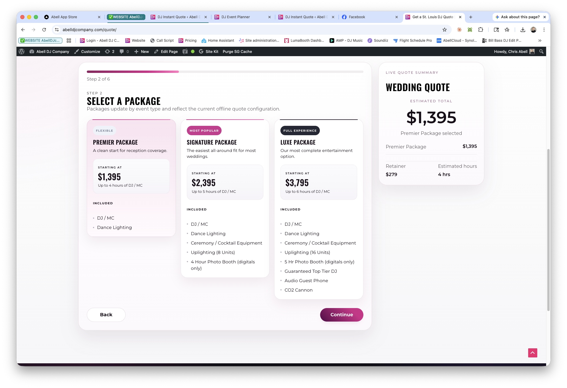 DJ Instant Quote — Branded Quote Builder for DJ Event Planner * WORDPRESS ONLY* screenshot 1