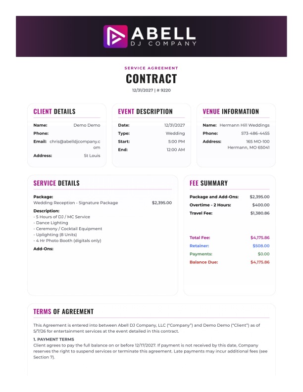 DJ Event Planner DJEP Premium HTML Document Pack screenshot 1