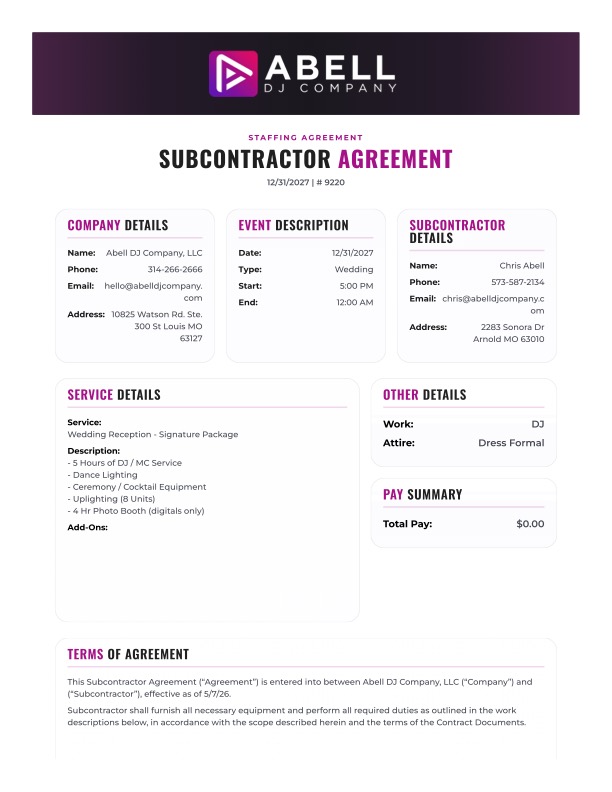 DJ Event Planner DJEP Premium HTML Document Pack screenshot 3