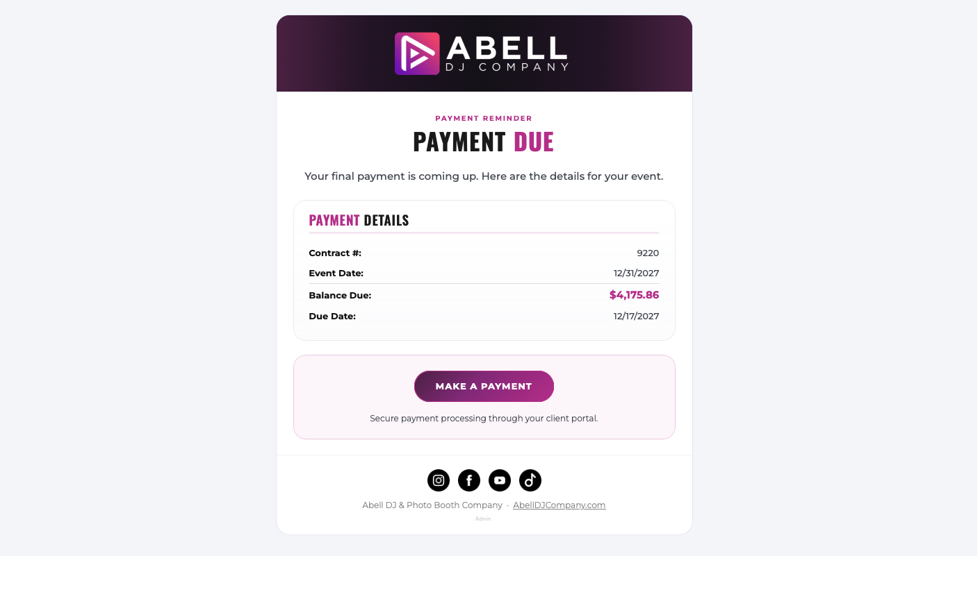DJ Event Planner Advanced Email Template Pack screenshot 2