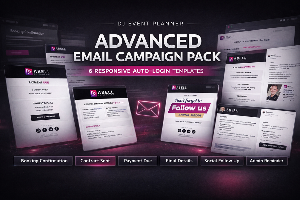 DJ Event Planner Advanced Email Template Pack
