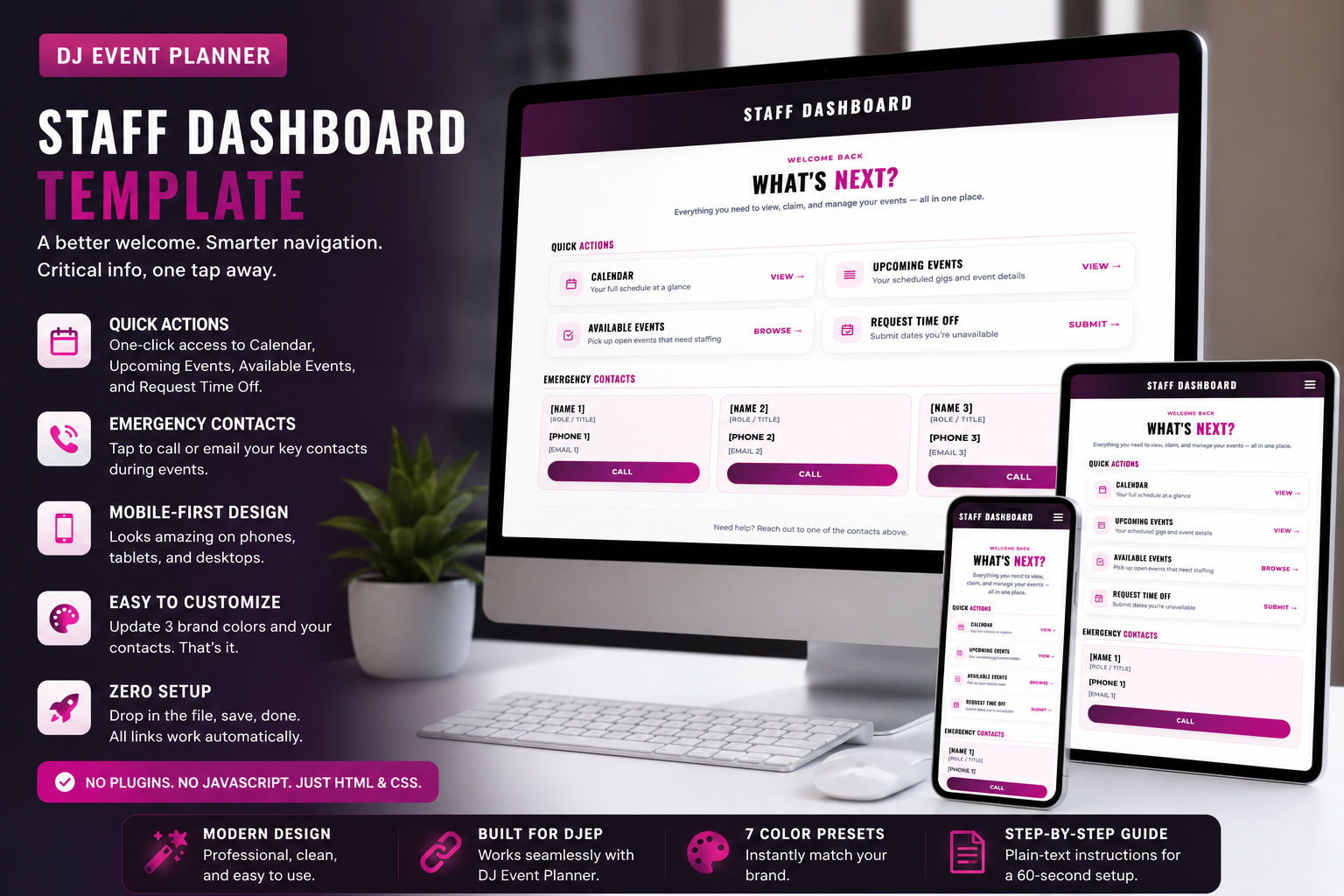 Staff Dashboard for DJ Event Planner